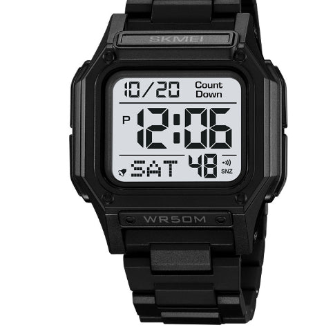 Montre électronique pour hommes en plein air lumineux Sporty et imperméable pour les étudiants
