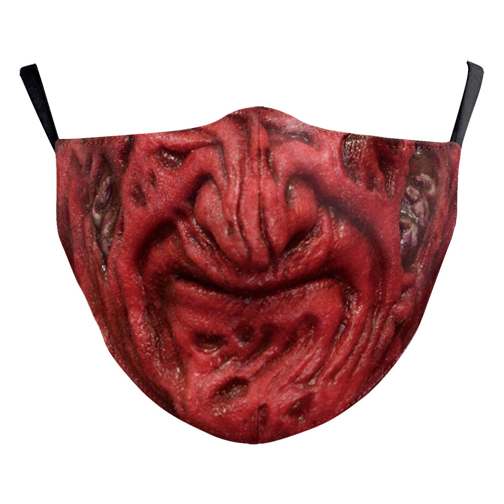Impression numérique Clown Halloween Funny Horror Double couche Masque de poussière