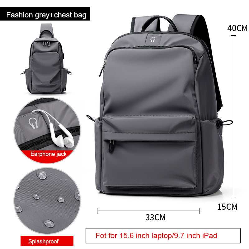 Mode simple sac de voyage Trendy Cool Male College Student Computer School Bag