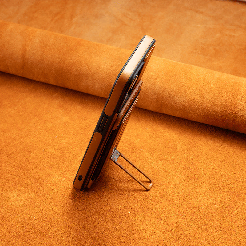 Boîtier en cuir pour téléphone portable résistant à la chute