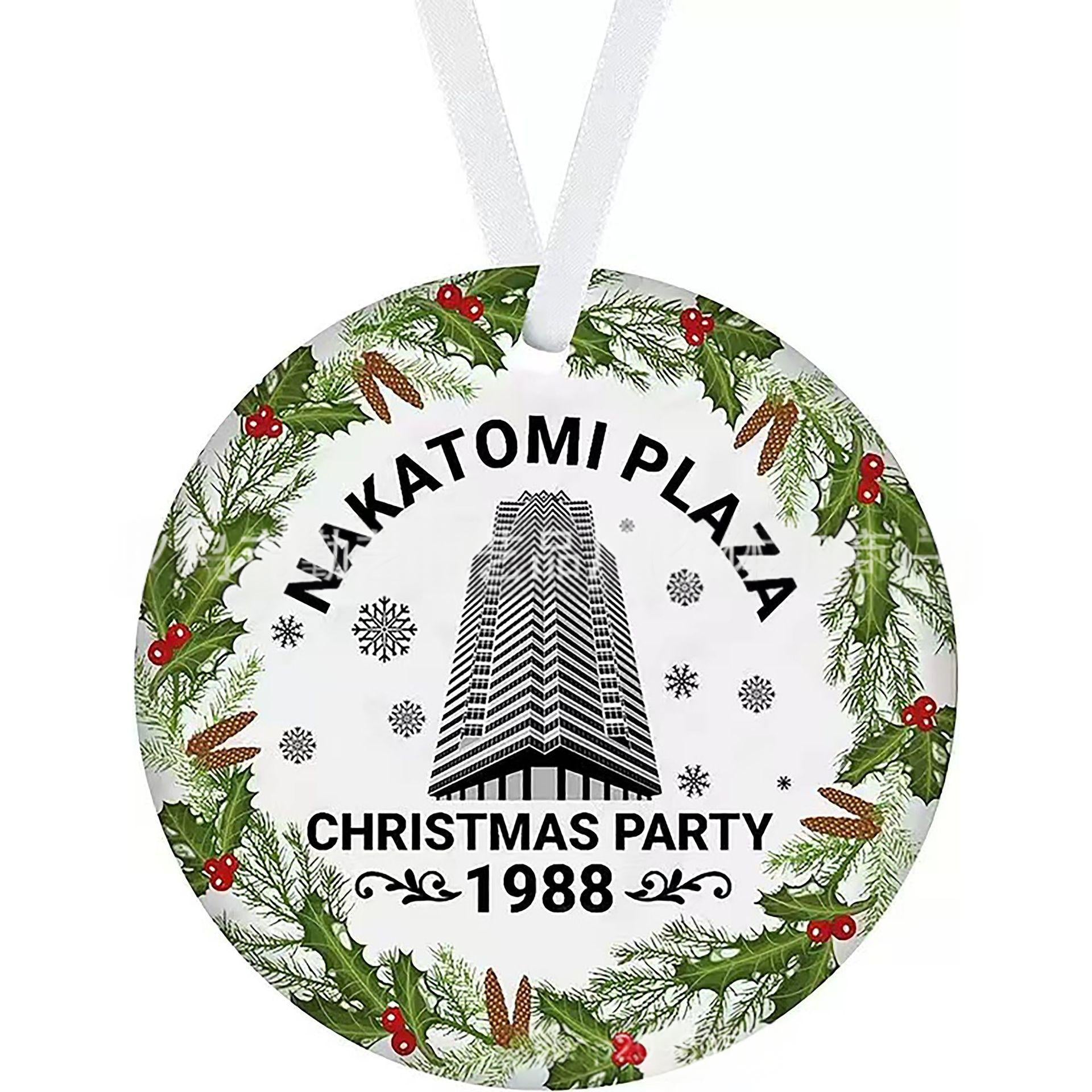 Arrivée Amazon Round Pendentif de Noël en céramique