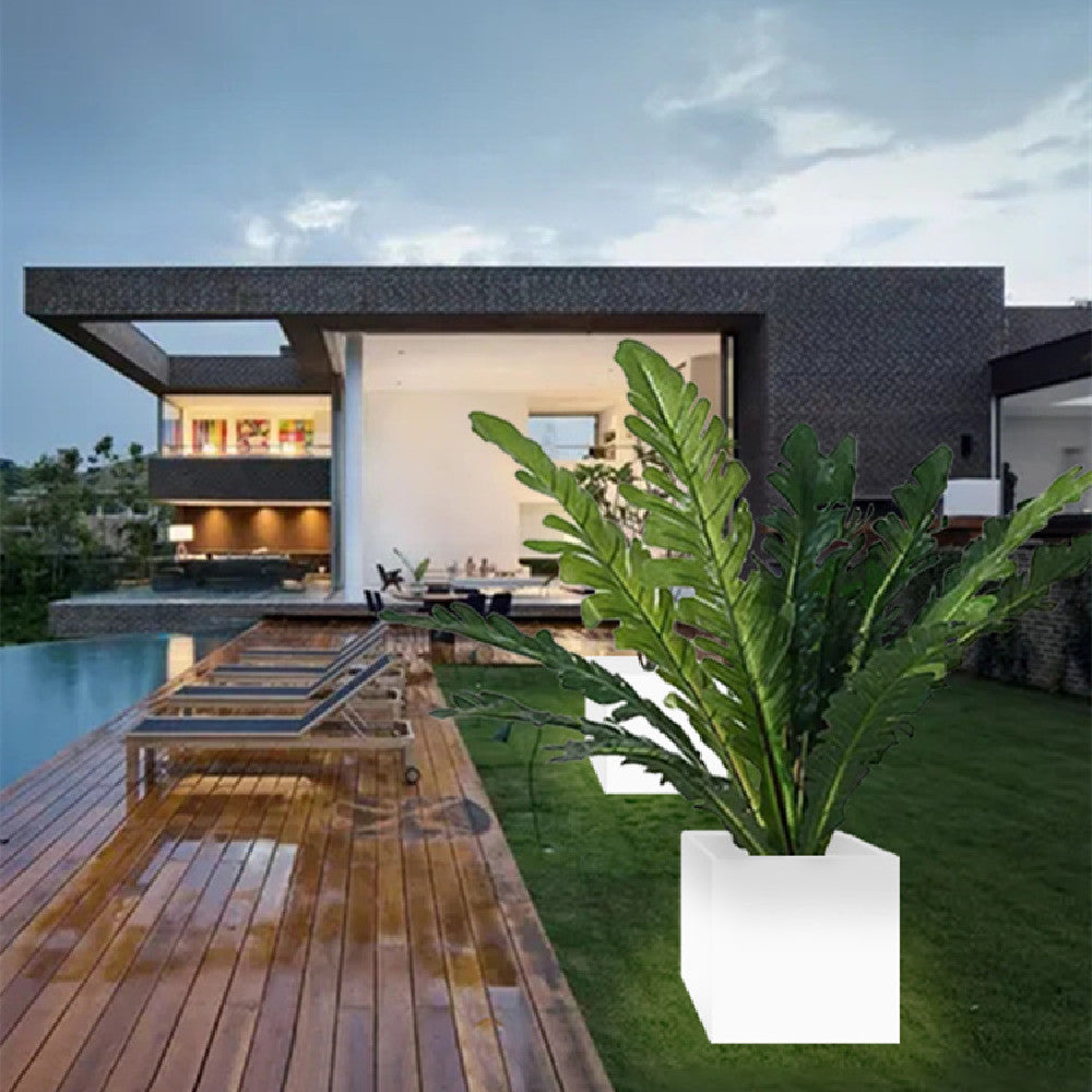 Waterproof plastic flower pot garden lamp