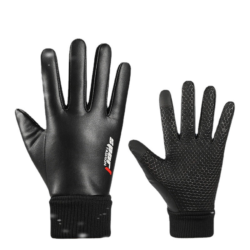 Gants en cuir imperméables et antidérapants pour hommes