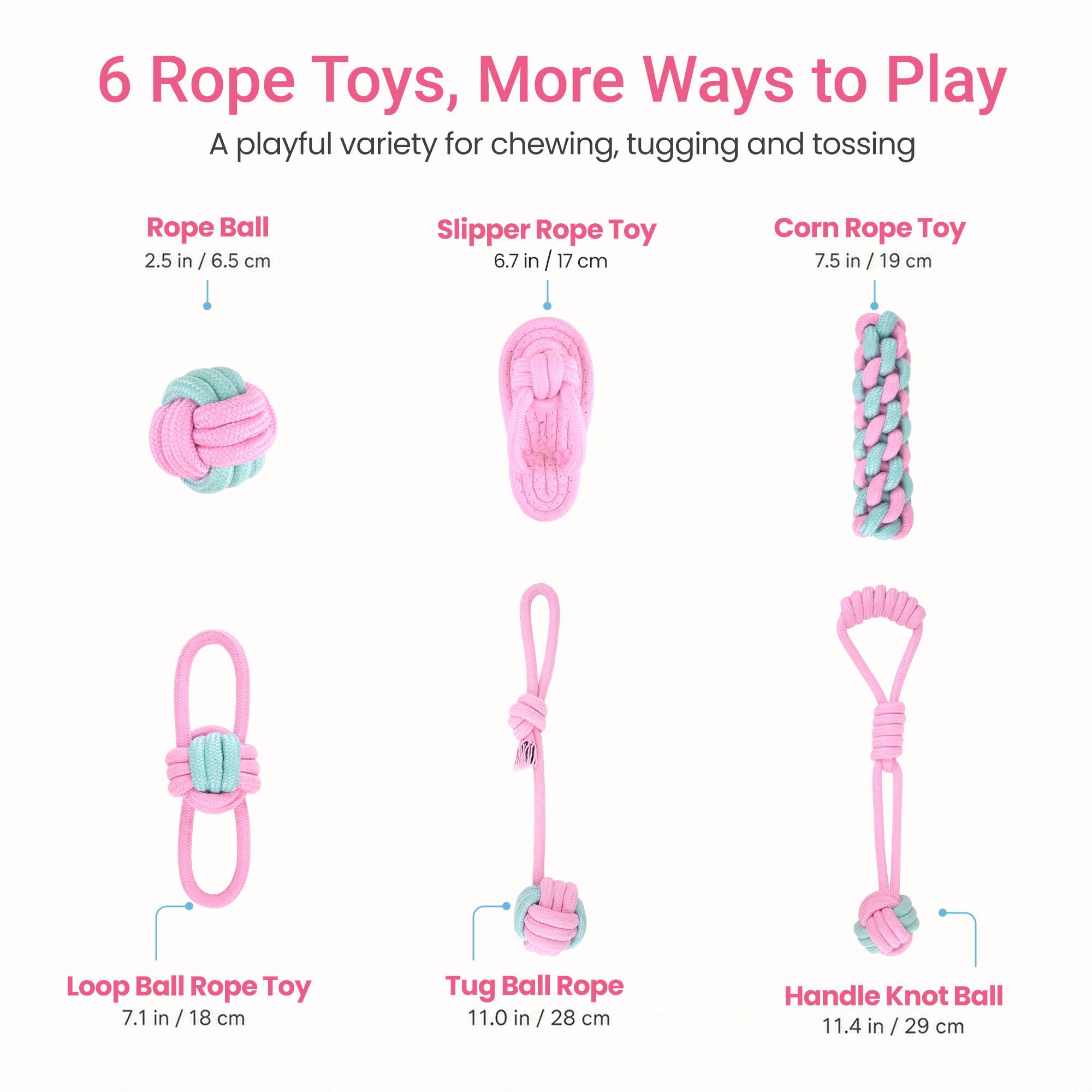 Jouets à corde pour chiens pour chiots et petits chiens