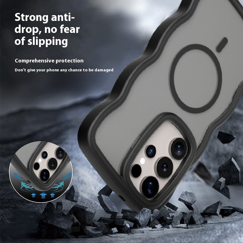 Coque de téléphone magnétique à sensation de peau en deux en un