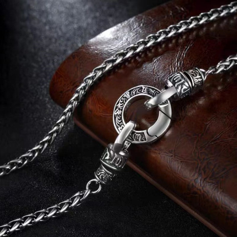 Hommes Personnalisé Collier Mantra à six caractères