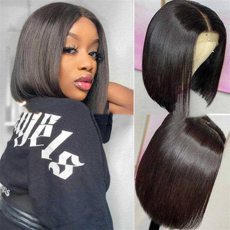 Wig Ladies Mid-point Short Wave Couverture de cheveux en fibre chimique
