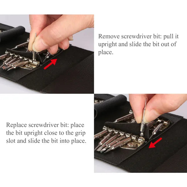 25 En 1 Visseuse de précision polyvalente Kit portefeuille Outils de réparation
