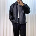 Leather Casual Baseball Uniforme Veste de Moto