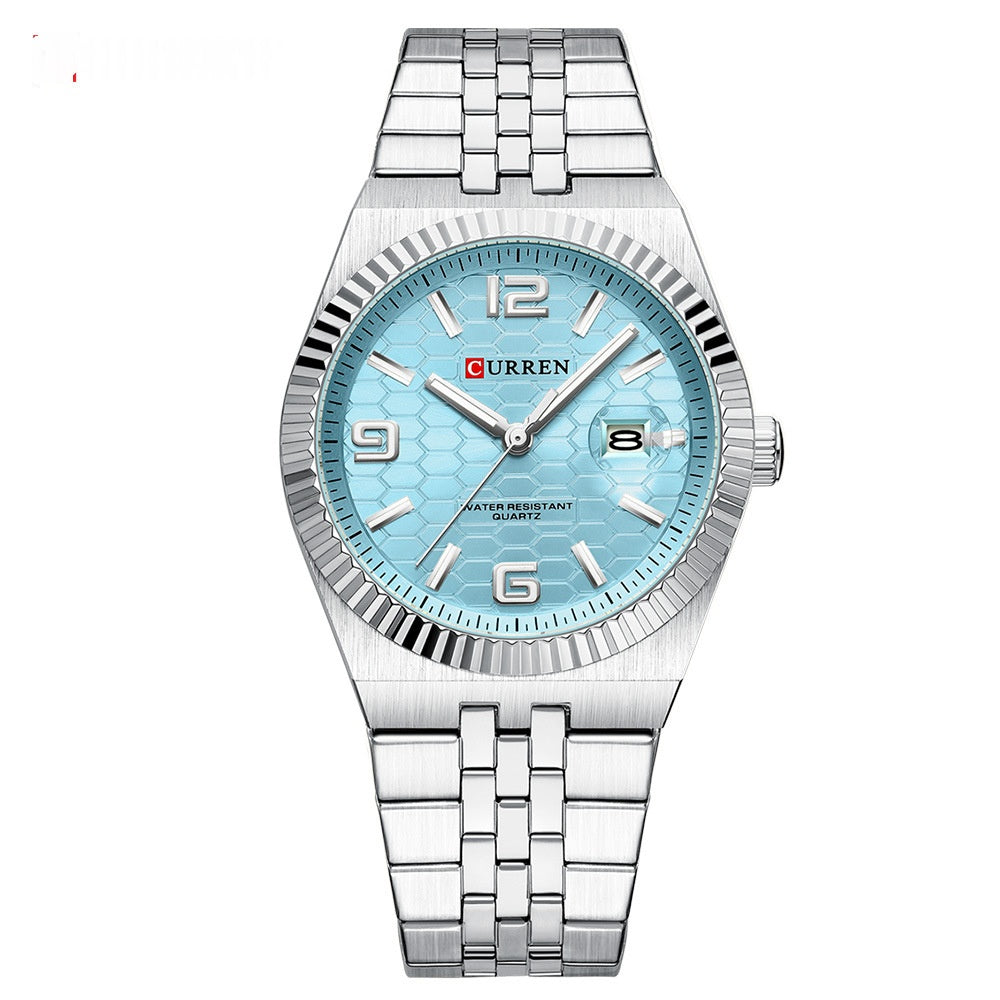 Men's business watch with a round dial