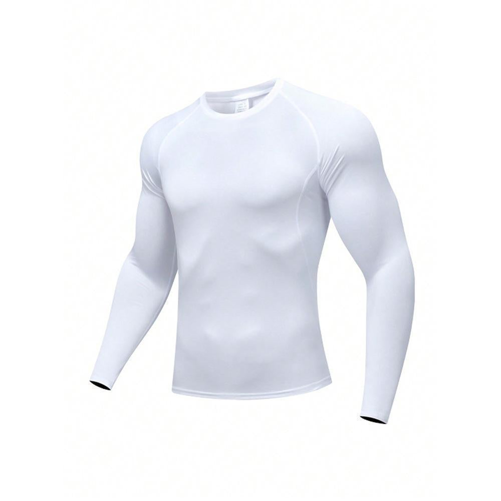 T-shirt à manches longues T-shirt en forme de musculation