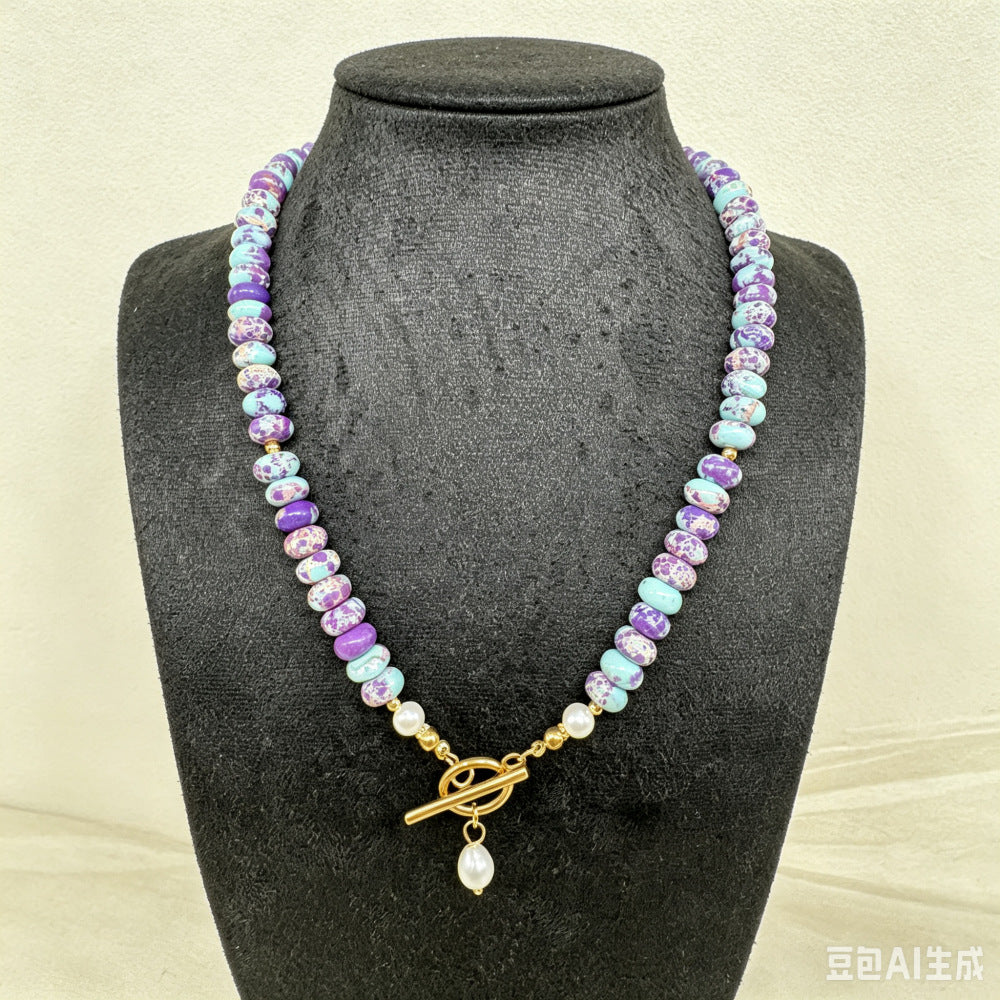 Collier en pierre naturelle Turquoise Pearl