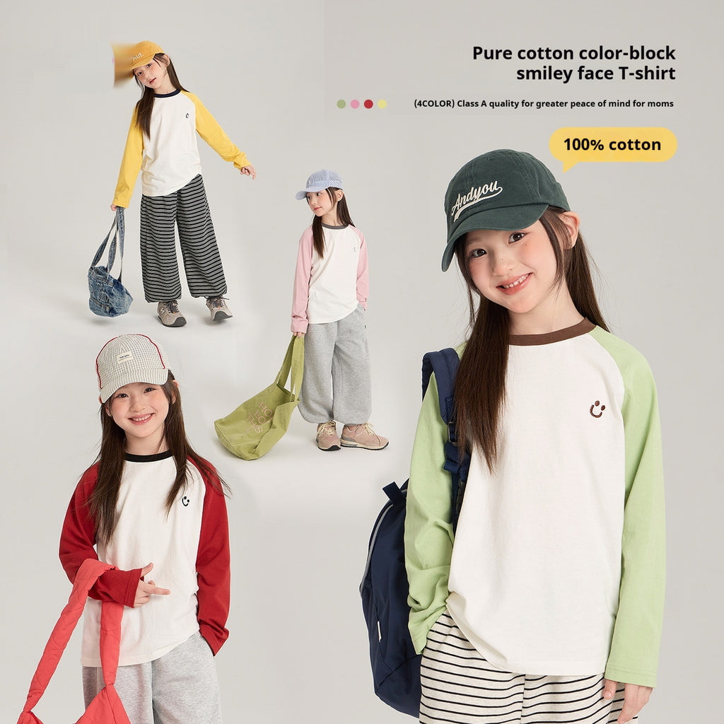 Top de coton élégant pour les petites filles