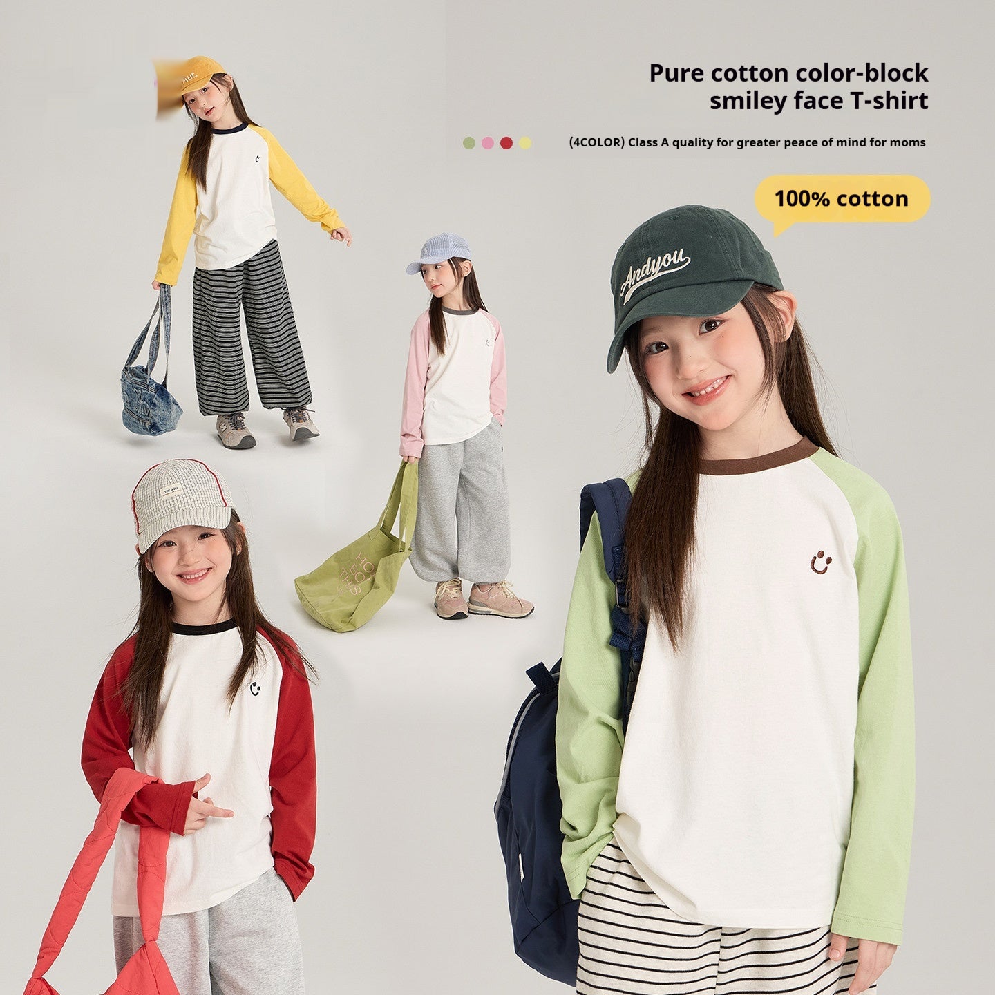 Top de coton élégant pour les petites filles