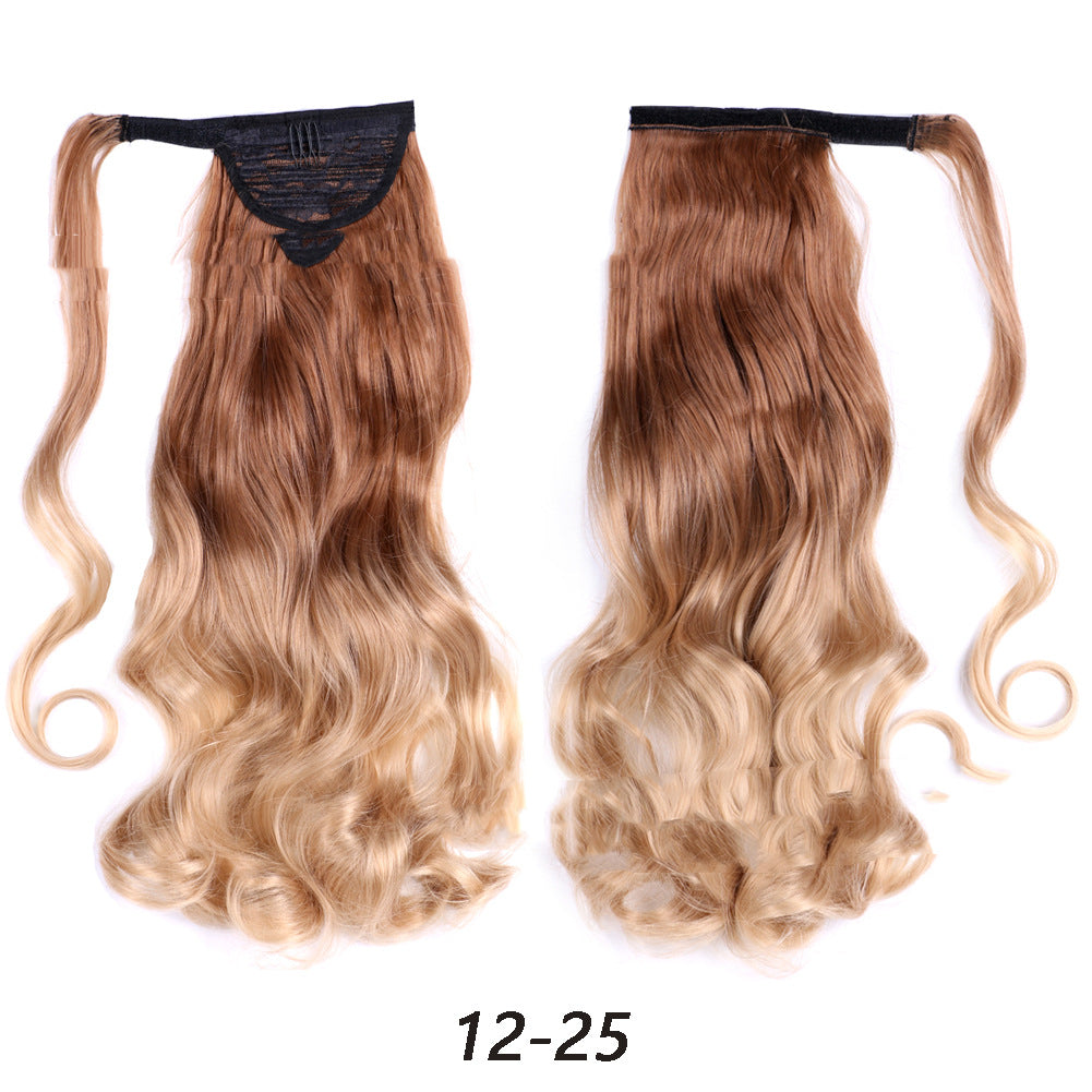 Perruque de fibre chimique dynamique Velcro Ponytail