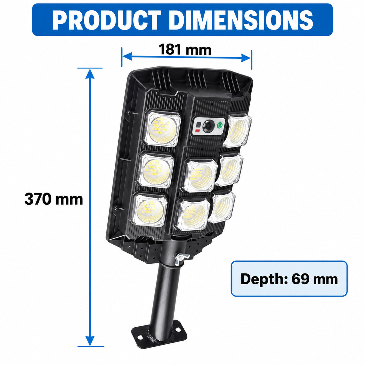 Solar Powered Motion Sensor Garden Light W7101A 3 Pour la décoration de jardin LED Landscape Lighti