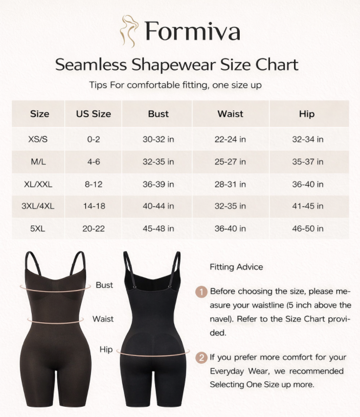 Vêtements de forme pour femmes OutdoorFun Body Body avec contrôle tummy et lifter de cul femmesw
