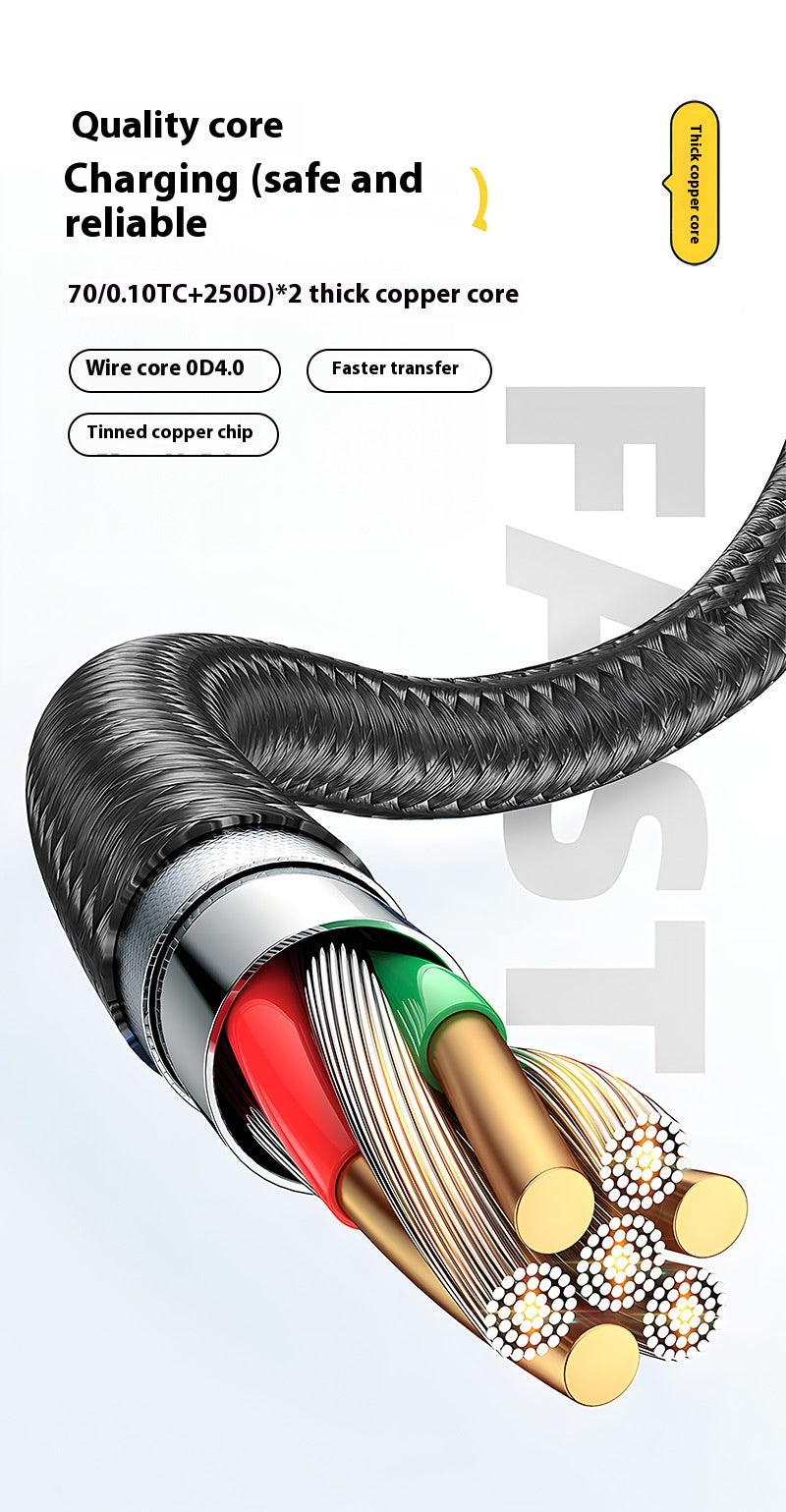 Téléphone Fast Charge pour Pingguo 30W Android 66W ligne de données d'affichage numérique