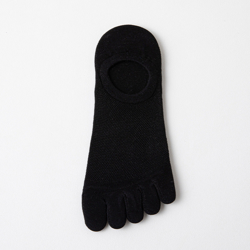 Men's mince Mesh Respirant Cinq doigts Chaussettes invisibles