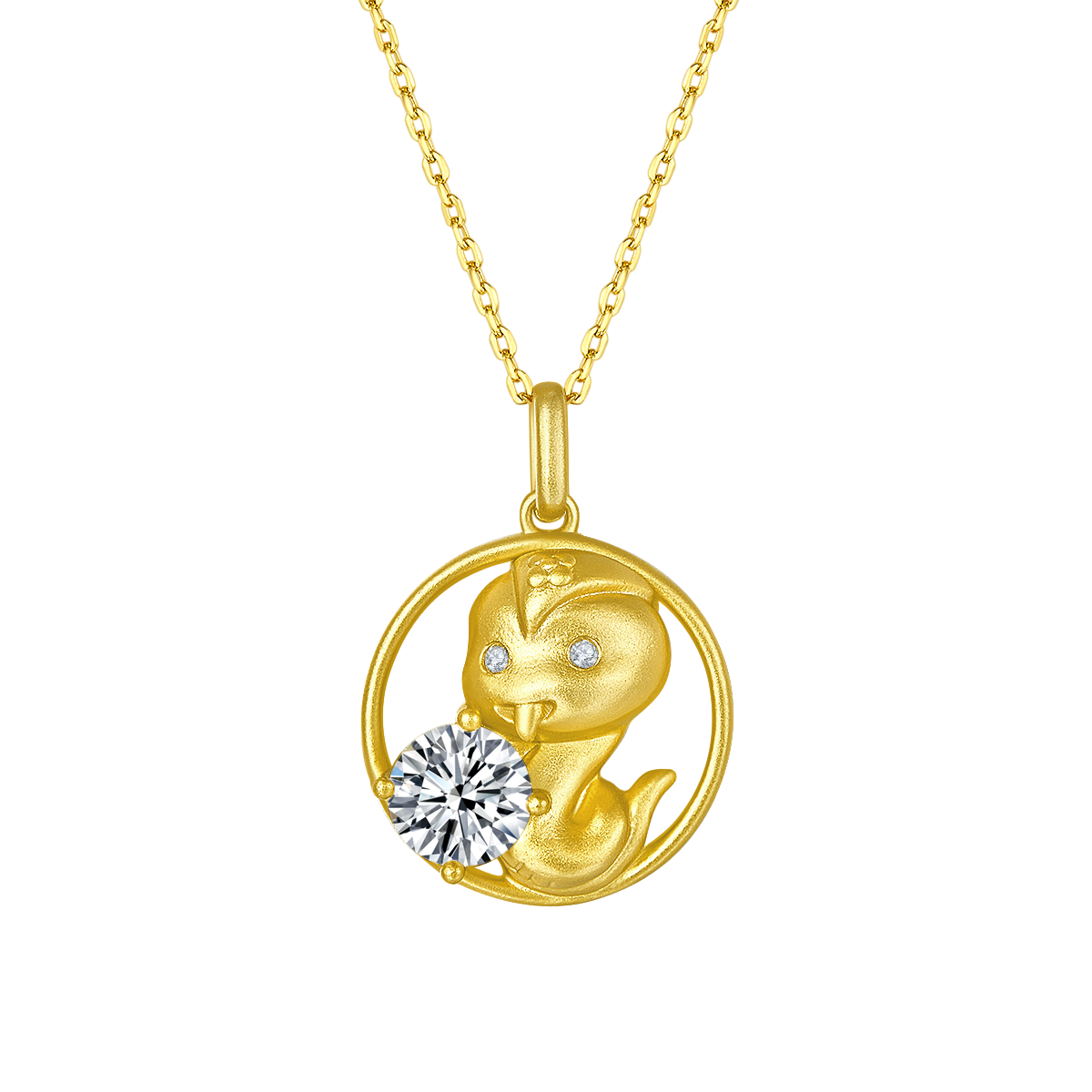S925 Argent Sterling plaqué or 1ct D Couleur VVS1 Moissanite Collier de serpent 5.4g Chinois Z
