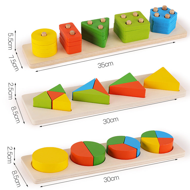 Ensembles d'éducation de la petite enfance de colonne Baby Geometric Intelligence Conseil de la forme