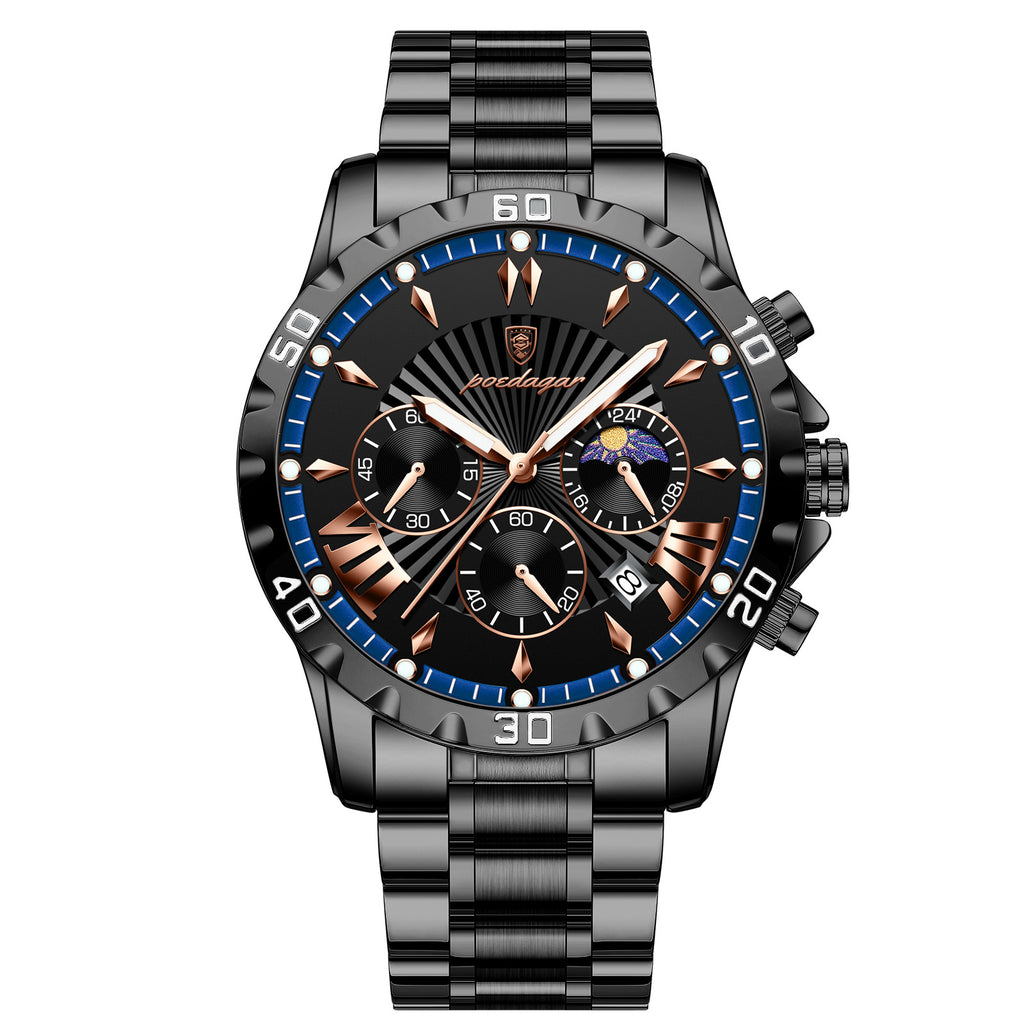 Montre homme multifonctionnelle Phase Lune