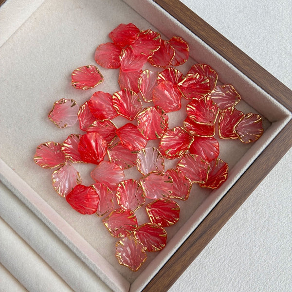 Perles de feuille de coquillage en or gradué