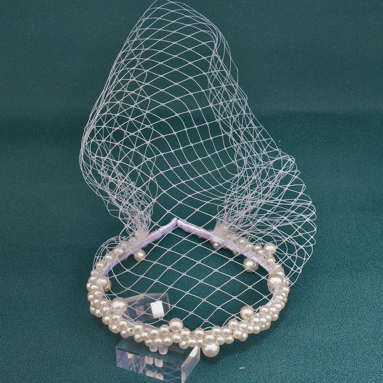 Tête de bande de cheveux Veil Pearl
