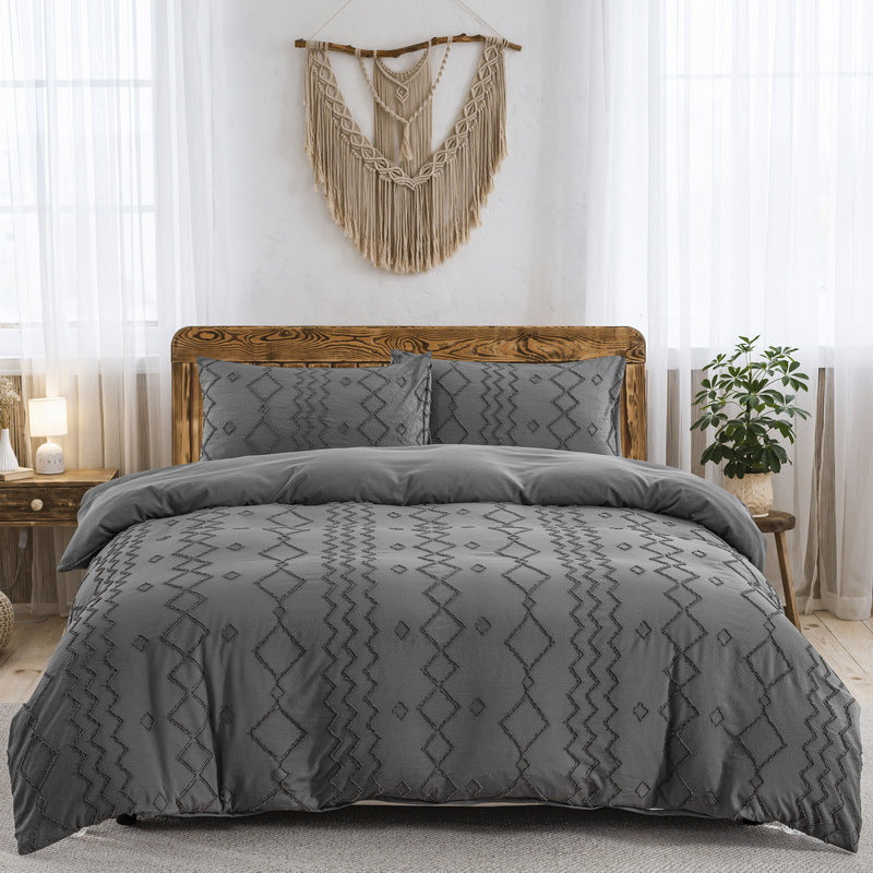 Floral Diamond Wave Quilt Cover Maison Textiles Bedding