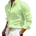 Chemise à manches longues rayées pour homme pour l'été