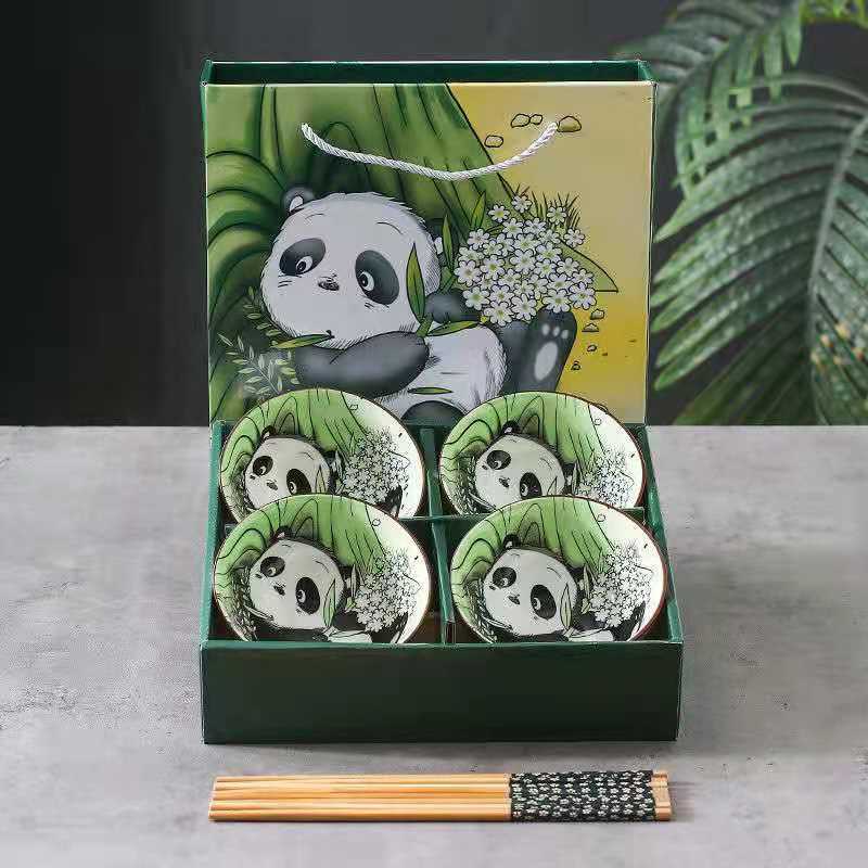 Panda Bowl Set housen combined tableware boîte cadeau