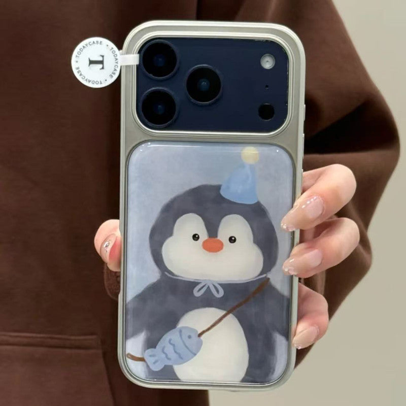 Cute Little Penguin Fish Shoulder Bag Phone Case
