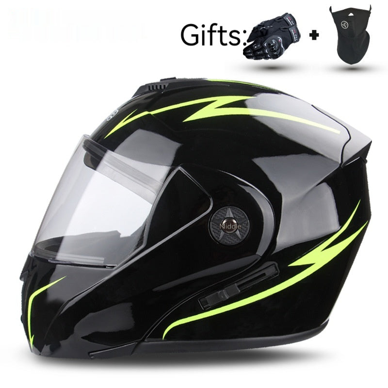Motorcycle électrique double objectif exposé hommes et femmes casque de moto