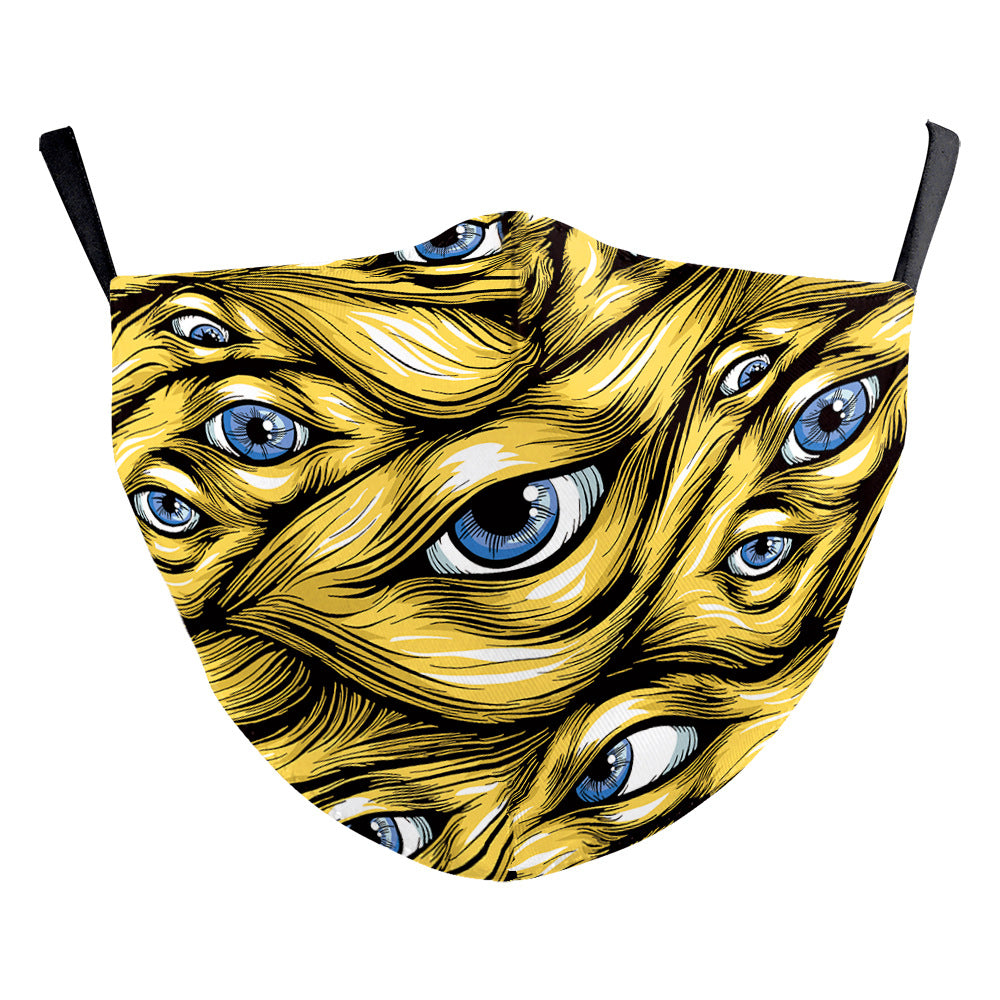 Masque de protection double couche anti-poussière en soie de lait d'Halloween haute densité