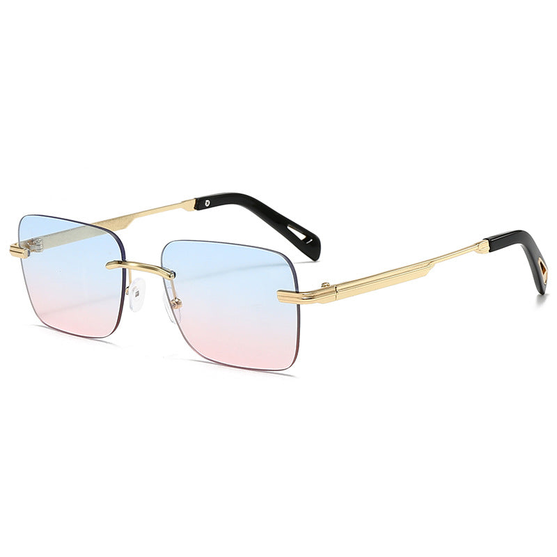 Lunettes de soleil carrées creuses pour hommes et femmes