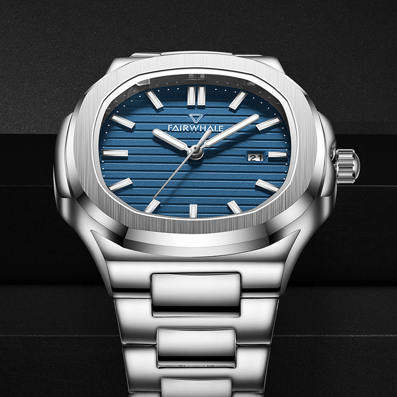 Show me the simple stainless steel Nautilidae for men
