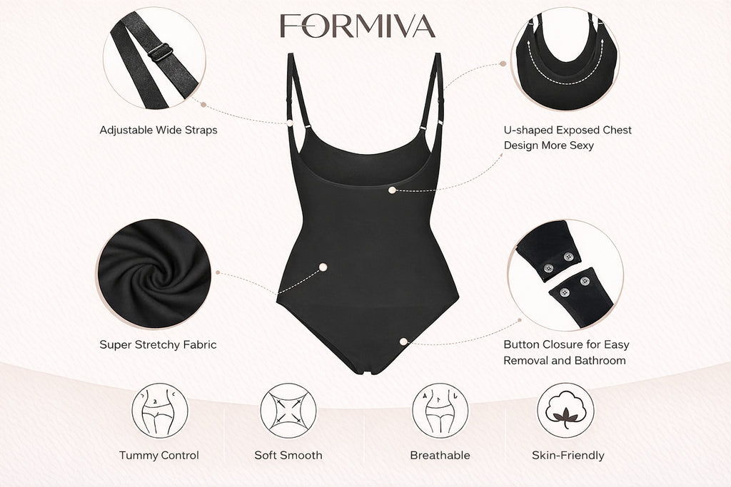 Open Bust Shapewear Tummy Control bodys for Women Seamless Compression High Waisted Bo