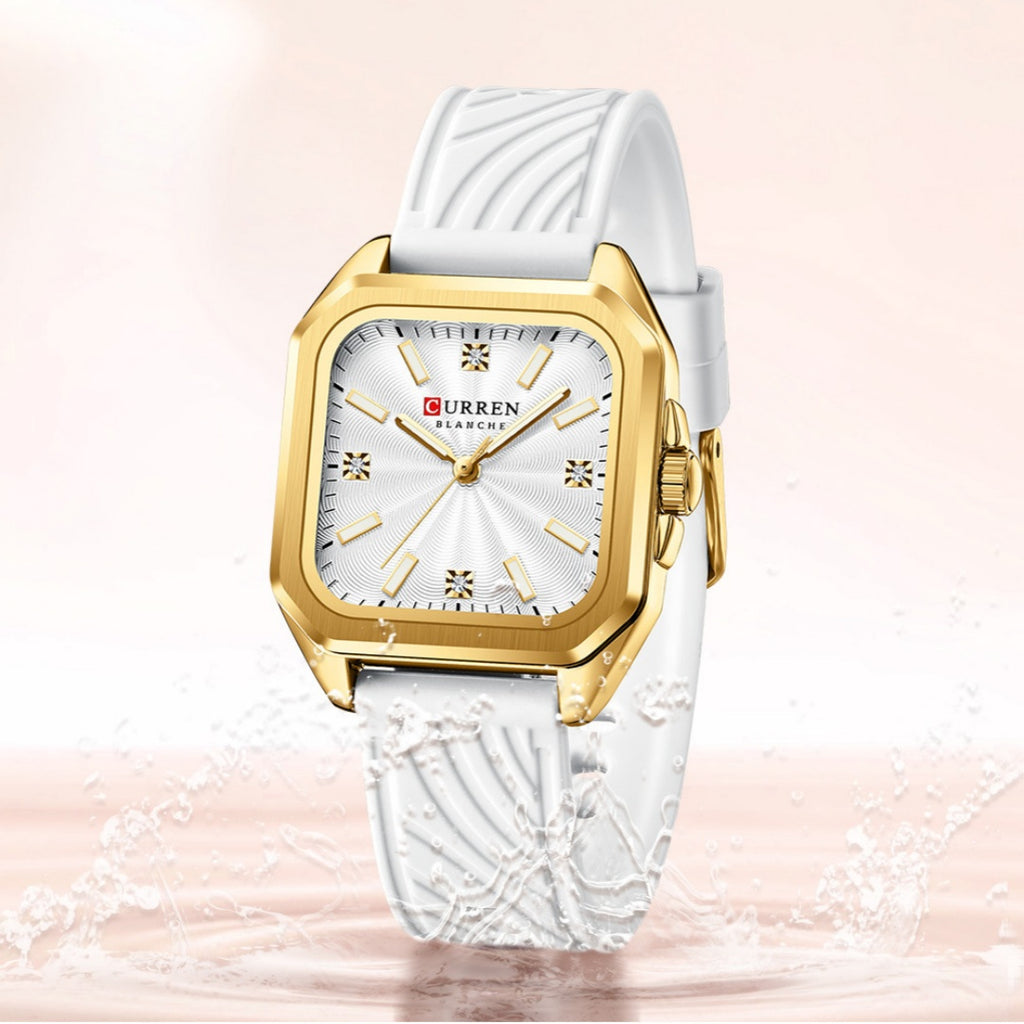 Women's Square Small Dial Waterproof Quartz Silicone Watch