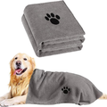 Serviette pour chien en microfibre, lot de 2, ultra absorbante