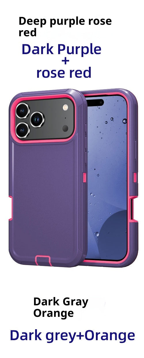 Applicable to 17promax Three-Proof Robot Solid Color Phone Case