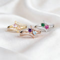 Vente Light Luxury Valentine's Day Double Love Anniversaire Stone Carving Ring