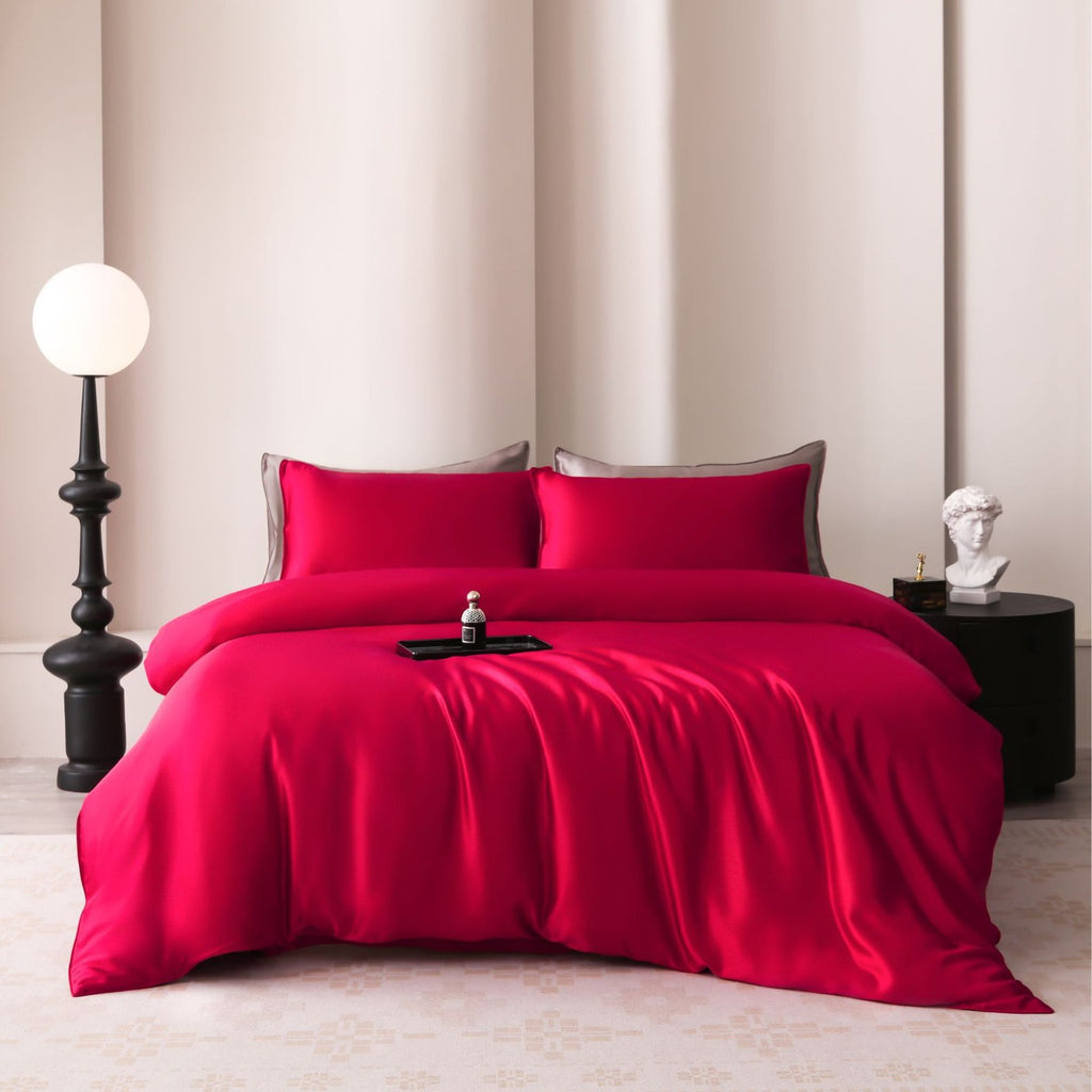Soie 22-momme Set de quatre pièces en soie léger luxe