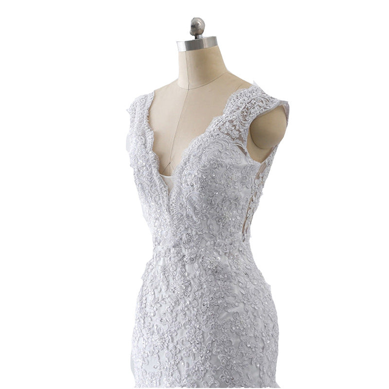 Sirène robe de mariée légère Sexy Trailing luxe Sen est mince mariée française Retro