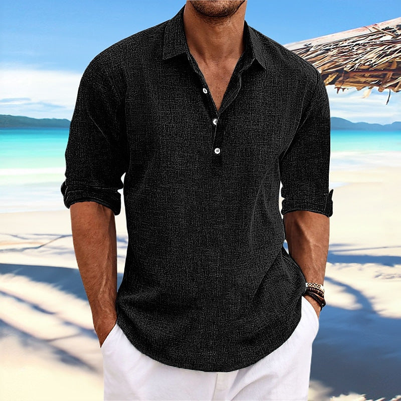 Vêtements pour hommes Pullover d'été Doublure de la mode jeunesse loin à manches longues maison chemise casual.