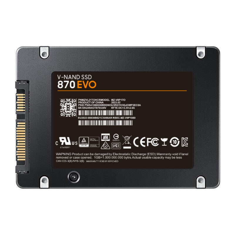 Transmission à grande vitesse Ssd intégrée de 25 pouces 870EVO 1TB2TB4TB Extension Mise à niveau