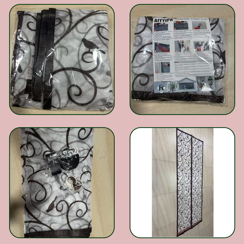 Porte d'écran magnétique 1PC - Fait avec la fibre de polyester verrouillée 3D design à motif