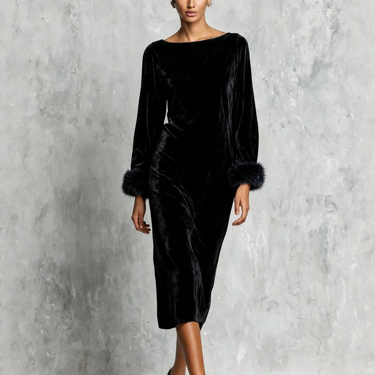 Robe de longue durée à manches longues pour femmes