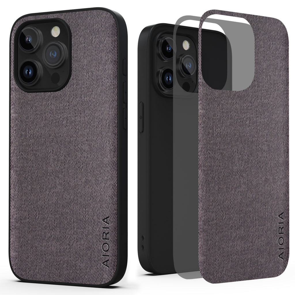 Coque de téléphone en tissu réel simple
