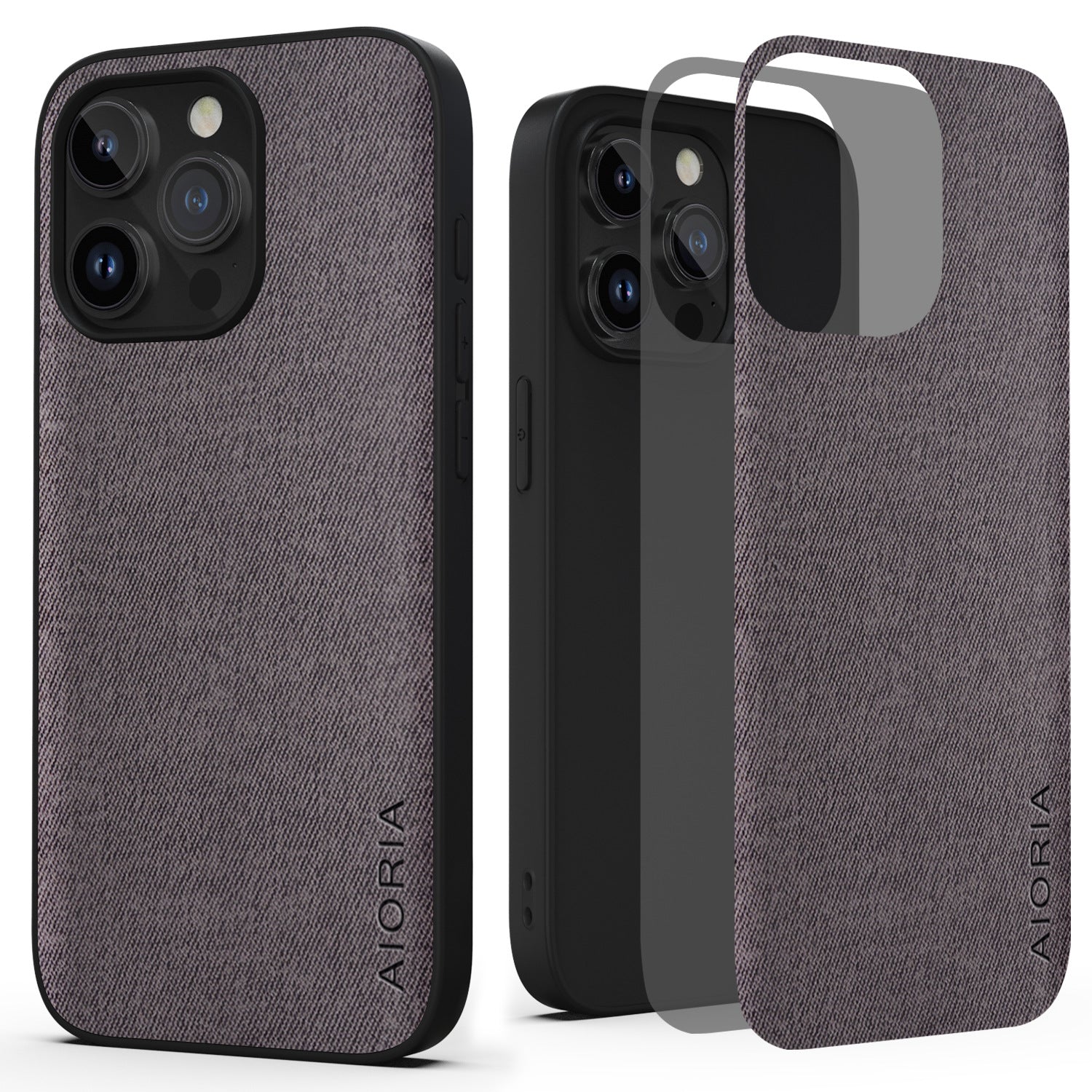 Coque de téléphone en tissu réel simple