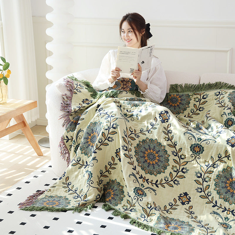 Couverture de serviette en coton pur double face disponible
